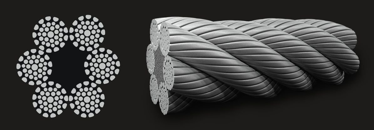 6x36 Compacted Fc Wire Rope - Astro Wire Rope
